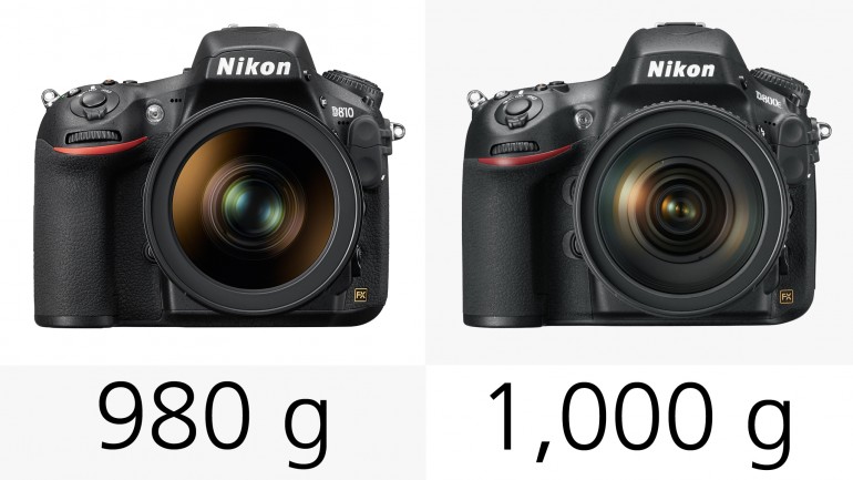 Nikon D810 ve Nikon D800/E Karşılaştırması